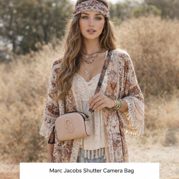 Marc Jacobs Shutter Camera Bag Inspired Camel Leather Structured Cross Body Bag - Picture 2 of 16